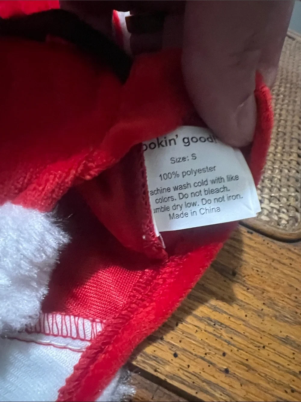 Festive Red Santa-Style Dog Coat with Faux Fur Trim